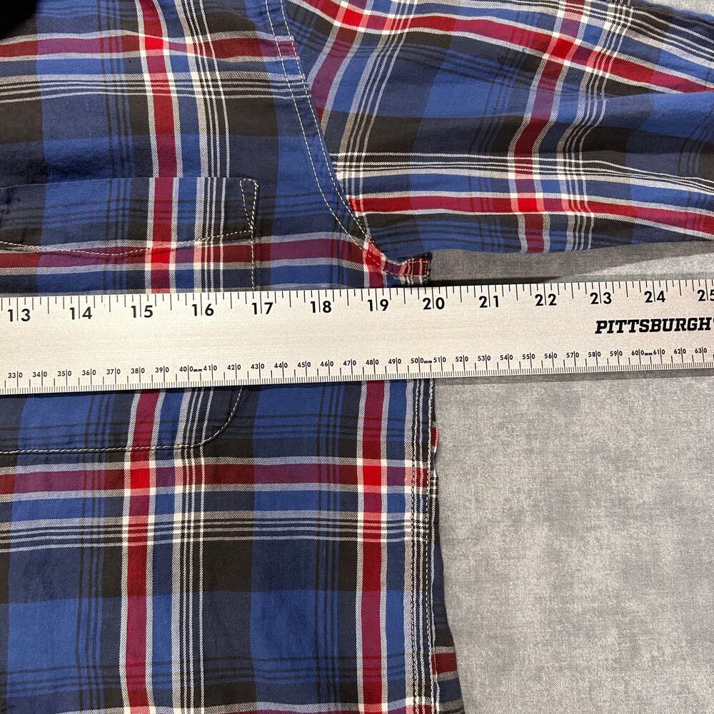 Ralph Lauren Denim & Supply RL Boyfriend blue plaid button up shirt wms M - Picture 6 of 7
